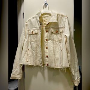 White and gold jean jacket